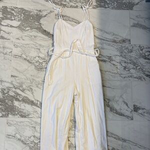 White Linen Jumpsuit